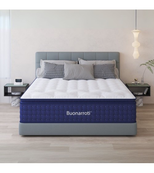 Materasso matrimoniale Atria in memory foam, con tessuto a maglia e molle insacchettate 160x190x33 cm.