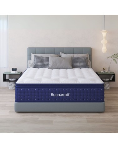 Materasso matrimoniale Atria in memory foam, con tessuto a maglia e molle insacchettate 160x190x33 cm.