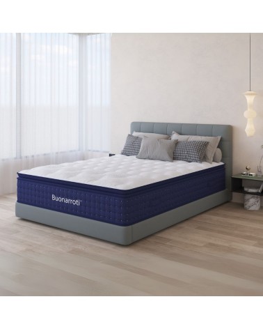 Materasso matrimoniale Atria in memory foam, con tessuto a maglia e molle insacchettate 160x190x33 cm.