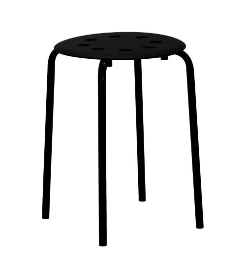 Sgabello in metallo H2008 colore nero con gambe nere