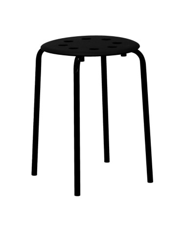 Sgabello in metallo H2008 colore nero con gambe nere