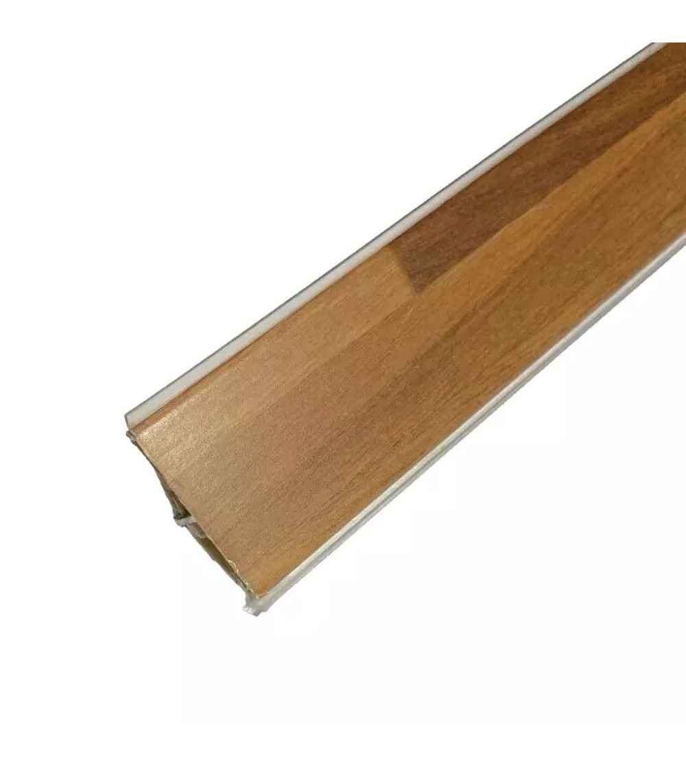 Alzatina triangolare in pvc rivestita in carta noce listellare 5 metri