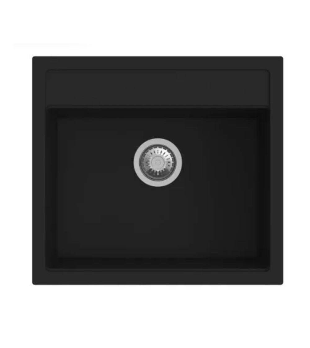 Lavello Waltz in fragranite 1 vasca 56x51 colore nero