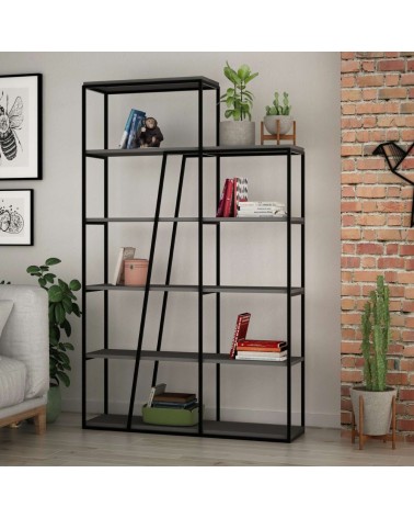 Libreria Pal colore antracite 110x29x178 cm