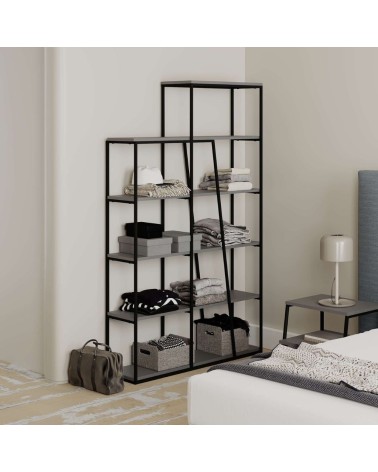 Libreria Pal colore antracite 110x29x178 cm