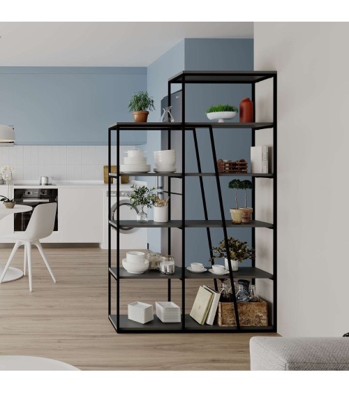 Libreria Pal colore antracite 110x29x178 cm