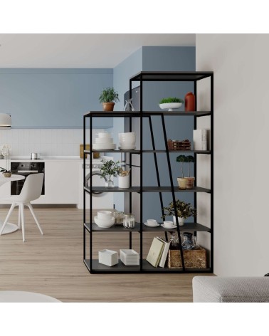 Libreria Pal colore antracite 110x29x178 cm