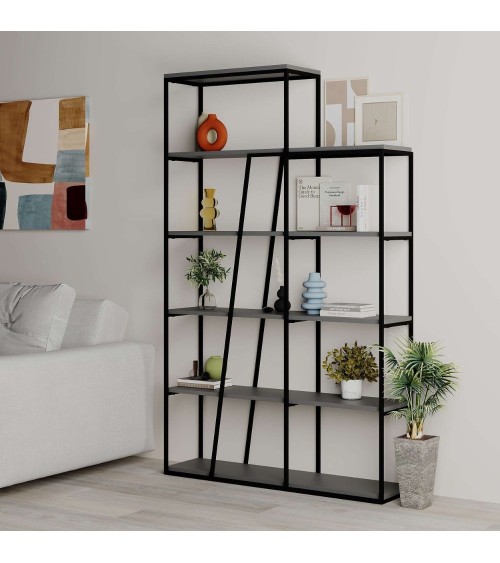 Libreria Pal colore antracite 110x29x178 cm