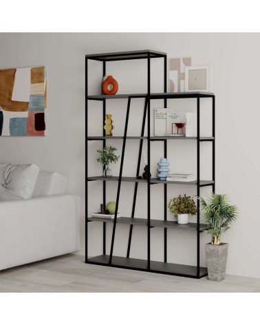 Libreria Pal colore antracite 110x29x178 cm