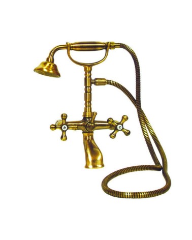 Rubinetto Lecce Classic con doccetta ottone antico