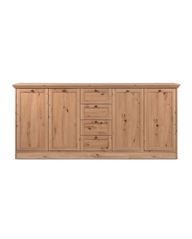Credenza Timber 51A con 4 ante e 4 cassetti colore rovere anticato