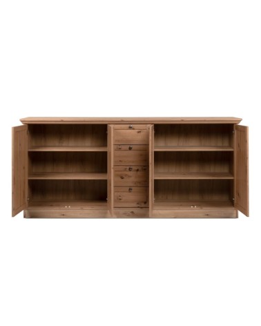 Credenza Timber 51A con 4 ante e 4 cassetti colore rovere anticato