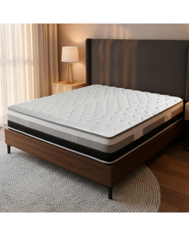 Materasso matrimoniale Poli con molle insacchettate e memory sfoderabile 160x200xH25 cm.