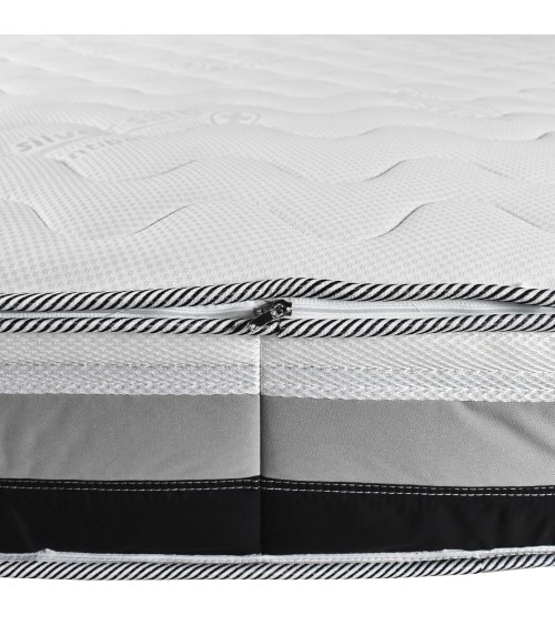 Materasso matrimoniale Poli con molle insacchettate e memory sfoderabile 160x200xH25 cm.