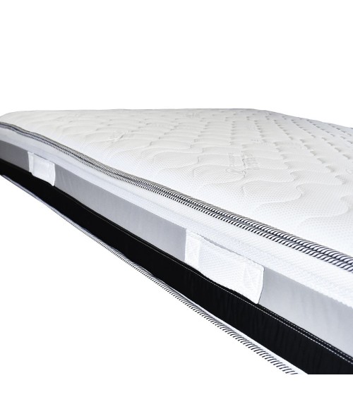 Materasso matrimoniale Poli con molle insacchettate e memory sfoderabile 160x200xH25 cm.