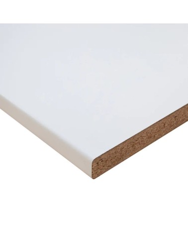 Top bordato per cucina bianco 150 cm.