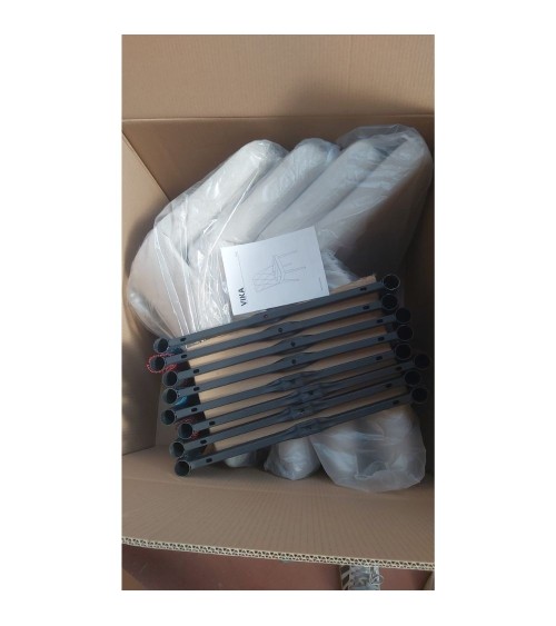 Sedia Vika in nabuk Uras 2 tortora con piedini neri set 4 pezzi