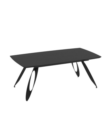 Tavolo allungabile Merkur con top e gambe colore nero