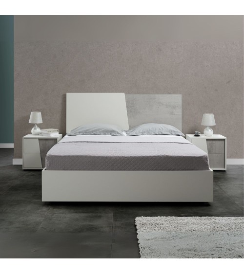 Camera da letto Fadri colore grigio ghiaccio e ossido grigio scuro