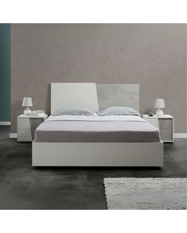Camera da letto Fadri colore grigio ghiaccio e ossido grigio scuro