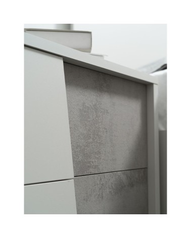 Camera da letto Fadri colore grigio ghiaccio e ossido grigio scuro
