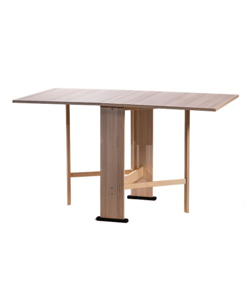Tavolo pieghevole salvaspazio Mati 74x136 colore rovere sbiancato