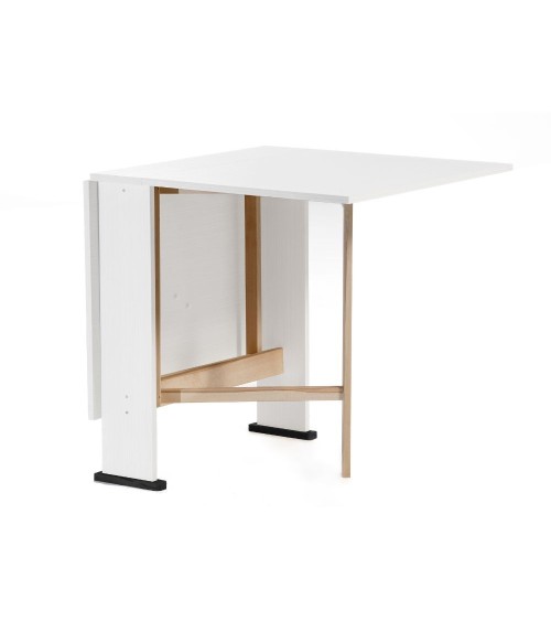 Tavolo pieghevole salvaspazio Mati 74x136 colore bianco frassinato