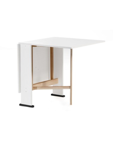 Tavolo pieghevole salvaspazio Mati 74x136 colore bianco frassinato