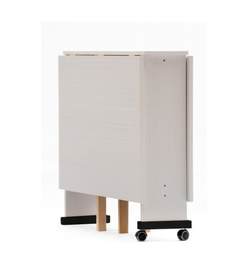 Tavolo salvaspazio Trio pieghevole 140x90x78 cm colore bianco frassinato