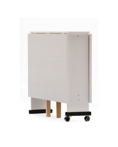 Tavolo salvaspazio Trio pieghevole 140x90x78 cm colore bianco frassinato