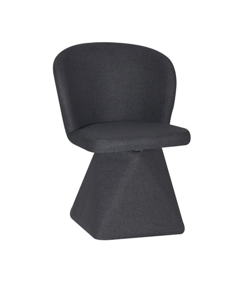 Sedia girevole Piyan in tessuto Nordic 18 colore grigio scuro set 2 pezzi