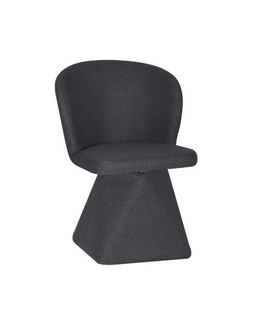 Sedia girevole Piyan in tessuto Nordic 18 colore grigio scuro set 2 pezzi