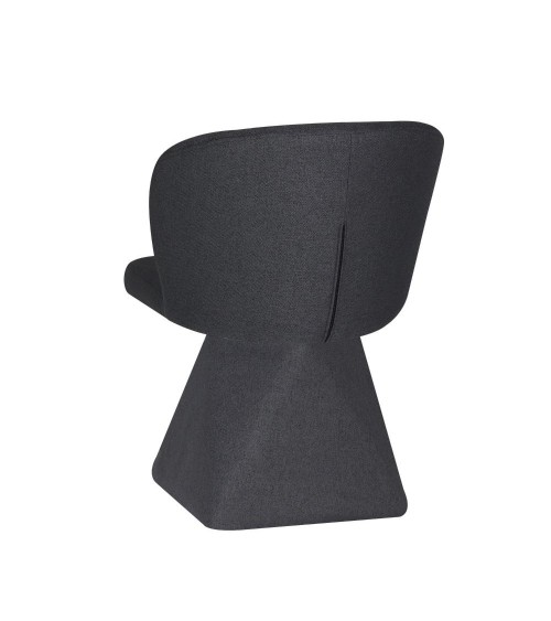 Sedia girevole Piyan in tessuto Nordic 18 colore grigio scuro set 2 pezzi