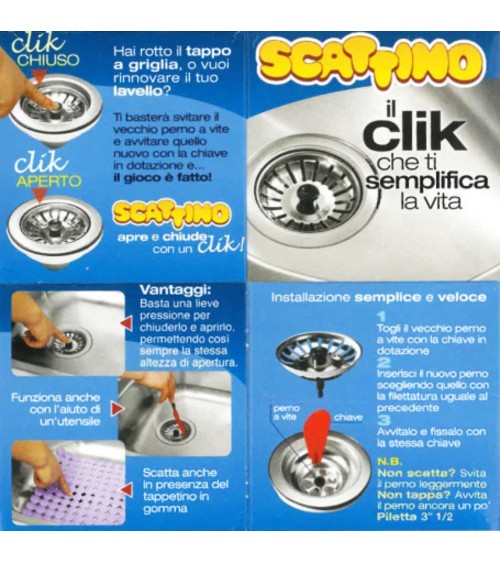 Scattino tappo a griglia universale per lavelli
