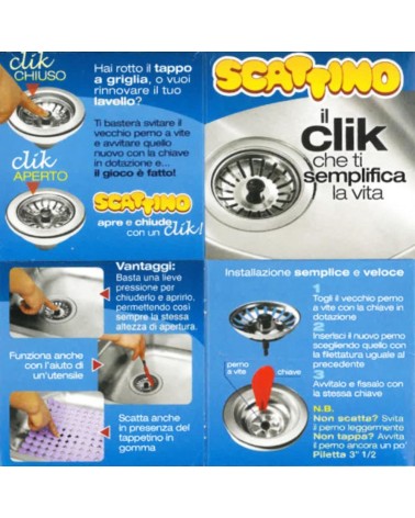Scattino tappo a griglia universale per lavelli