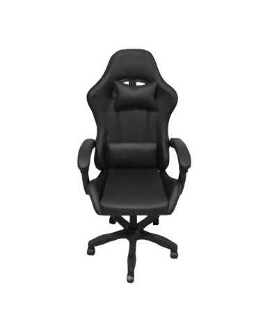 Sedia da ufficio Gaming con schienale alto e imbottitura in PVC colore nero