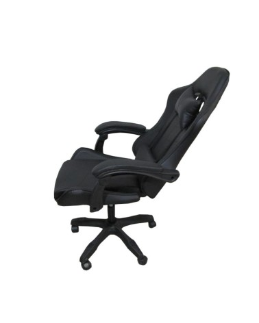 Sedia da ufficio Gaming con schienale alto e imbottitura in PVC colore nero