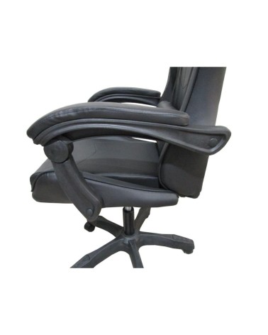 Sedia da ufficio Gaming con schienale alto e imbottitura in PVC colore nero