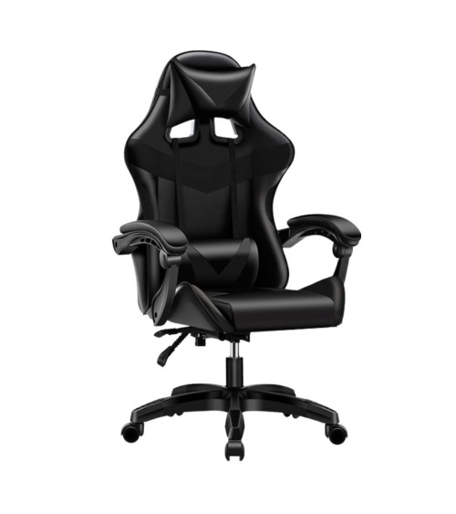 Sedia da ufficio Gaming con schienale alto e imbottitura in PVC colore nero