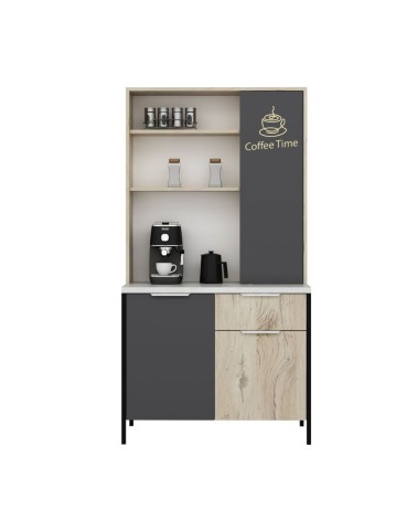 Mobile Multiuso Andy 3 ante e 1 cassetto colore rovere chiaro e antracite