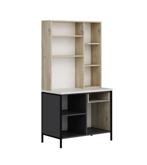 Mobile Multiuso Andy 3 ante e 1 cassetto colore rovere chiaro e antracite