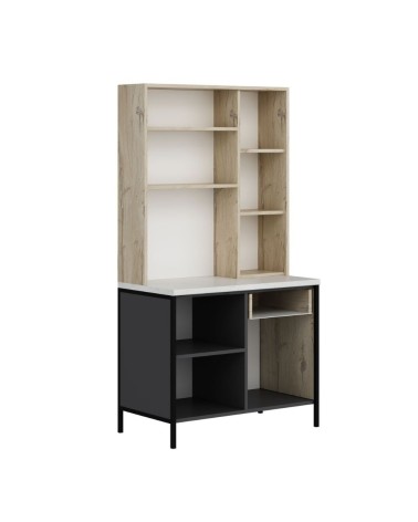 Mobile Multiuso Andy 3 ante e 1 cassetto colore rovere chiaro e antracite
