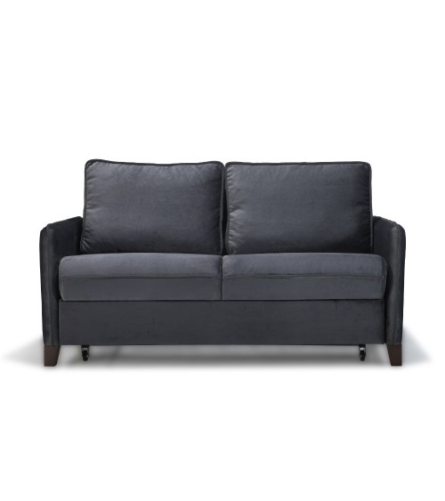 Divano letto 2 posti Alcona con contenitore in tessuto colore grigio 57-056