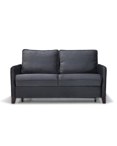 Divano letto 2 posti Alcona con contenitore in tessuto colore grigio 57-056
