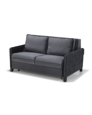 Divano letto 2 posti Alcona con contenitore in tessuto colore grigio 57-056