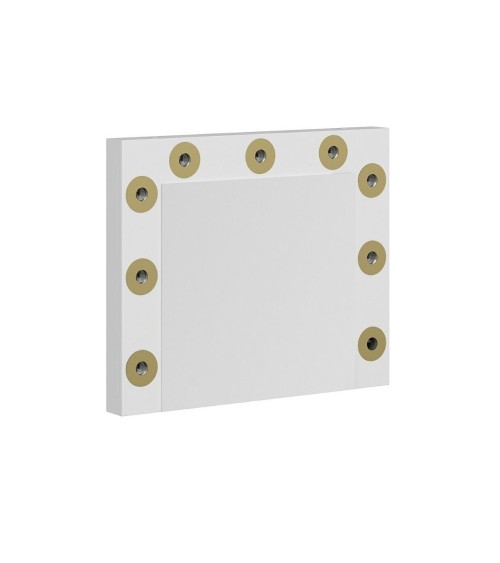 Specchio trucco Armin colore bianco con luci LED lampadine non incluse