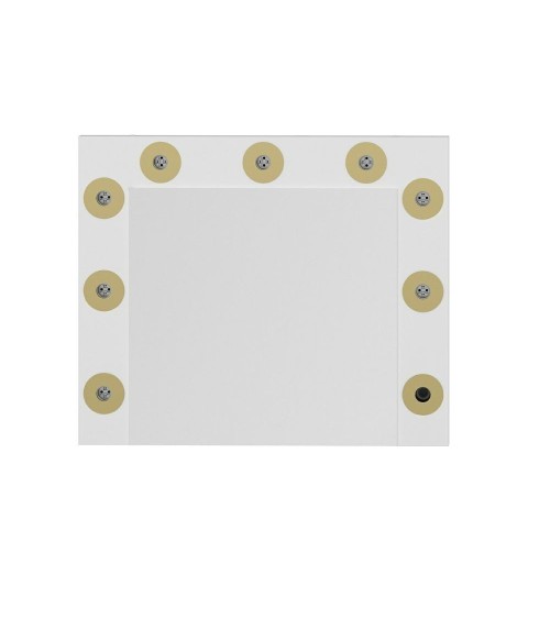 Specchio trucco Armin colore bianco con luci LED lampadine non incluse