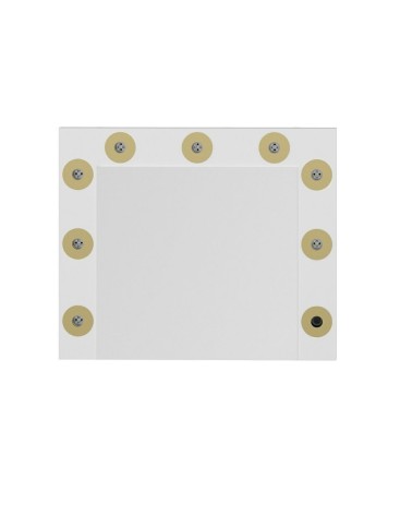 Specchio trucco Armin colore bianco con luci LED lampadine non incluse