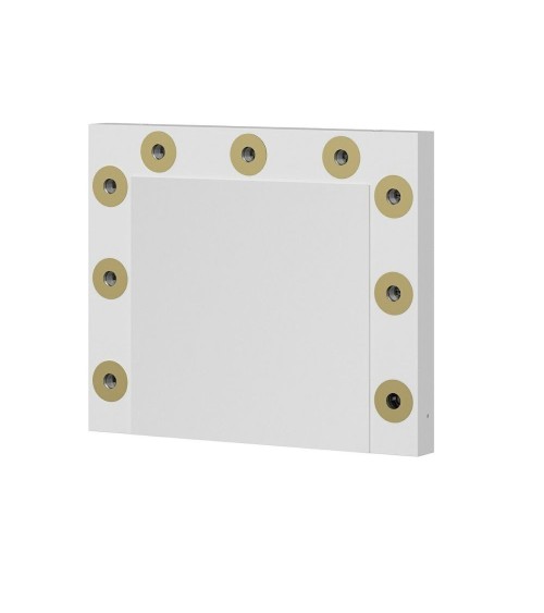 Specchio trucco Armin colore bianco con luci LED lampadine non incluse