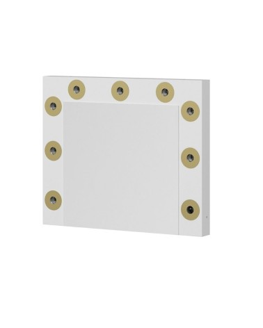 Specchio trucco Armin colore bianco con luci LED lampadine non incluse